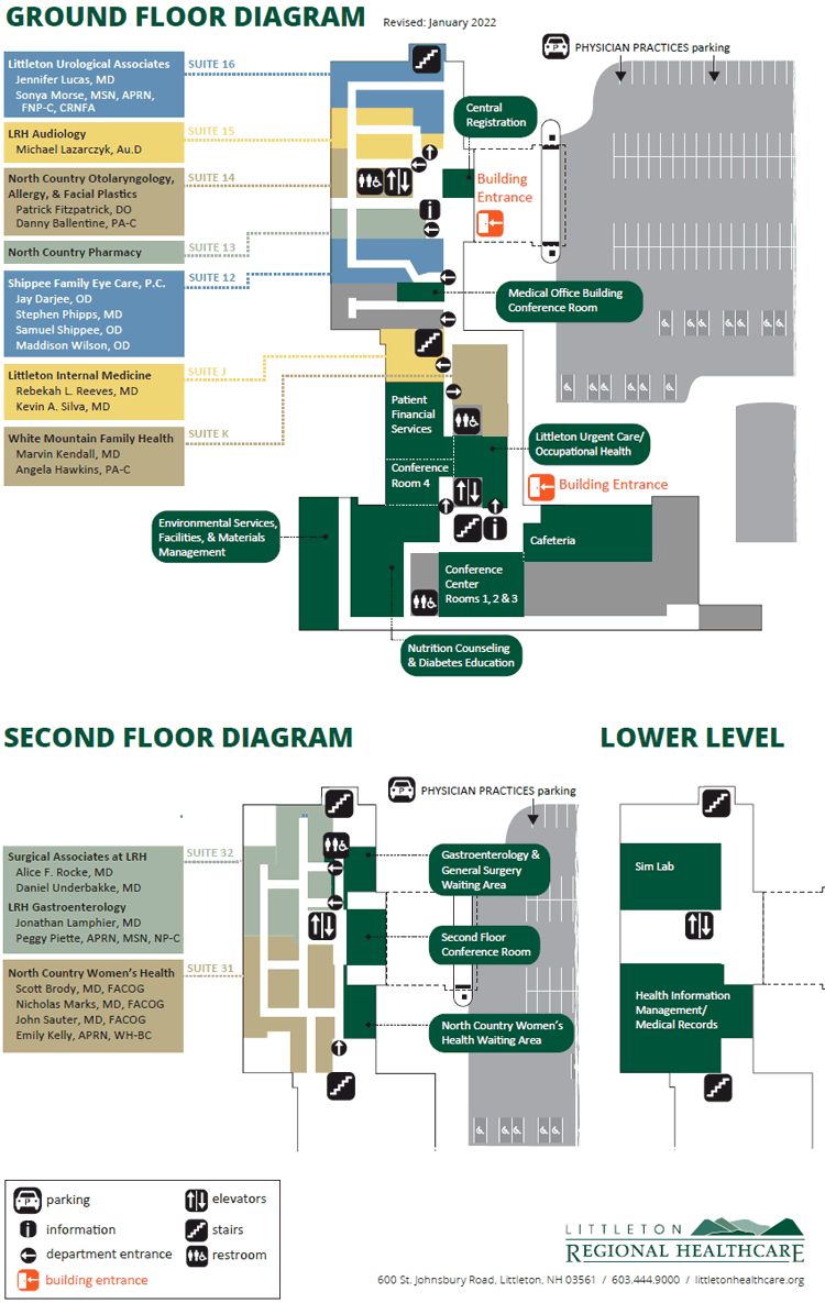 LRH Ground Floor & Second Floor Map